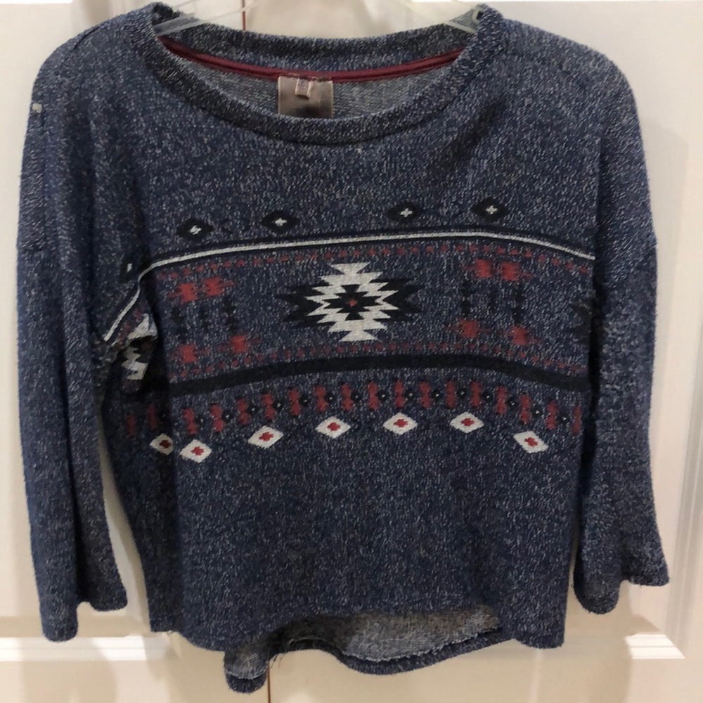 Long Sleeve Aztec Style Tee